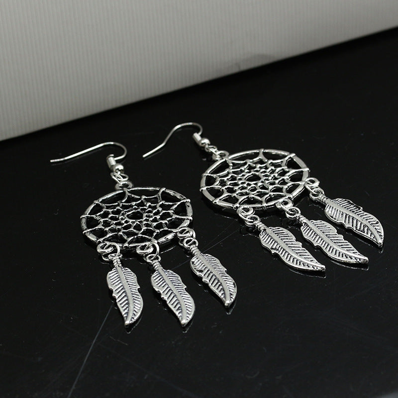 Ethnic Style Geometric Plating Alloy Gem Earrings