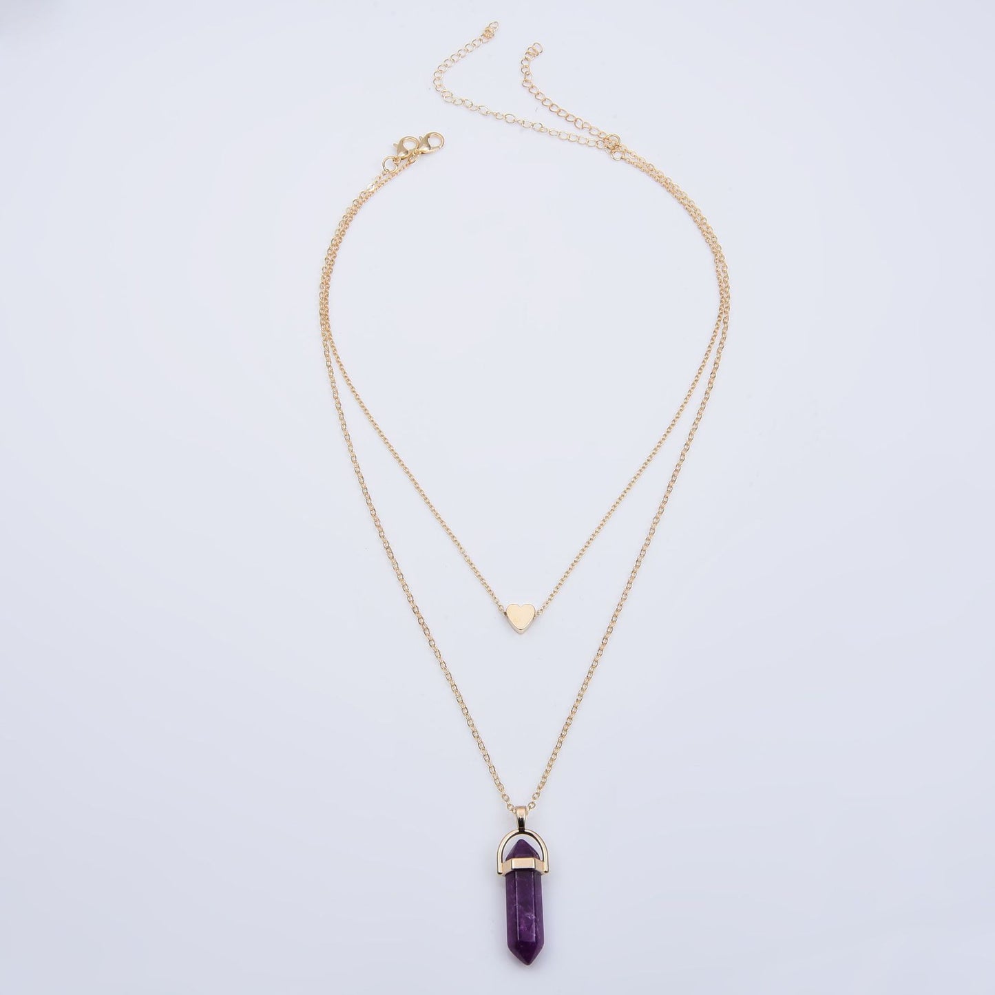 Simple Style Geometric Artificial Crystal Alloy Plating Artificial Crystal Women's Necklace