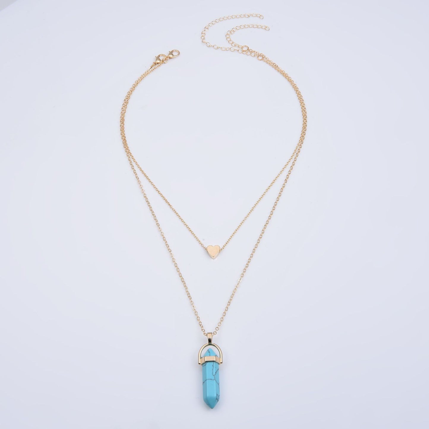 Simple Style Geometric Artificial Crystal Alloy Plating Artificial Crystal Women's Necklace