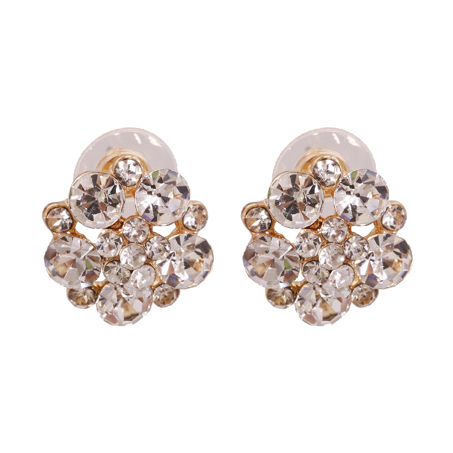 Retro Geometric Diamond Alloy Artificial Gemstones Earrings Ear Studs