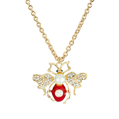 New Simple Animal Pendant Diamond Alloy Butterfly Bee Necklace