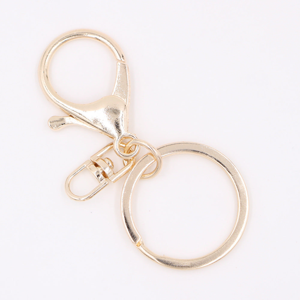 Fashion Alloy Keychain Lobster Clasp Chain Key Ring Three-Piece Jewelry Accessories