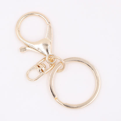 Fashion Alloy Keychain Lobster Clasp Chain Key Ring Three-Piece Jewelry Accessories