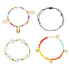 New Four-piece Woven Nepal Color Beaded Shell Bracelet Set For Women