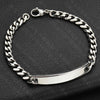 Titanium&stainless Steel Simple Geometric Id Bracelet (small Steel Color)  Fine Jewelry Nhhf1306-small-steel-color