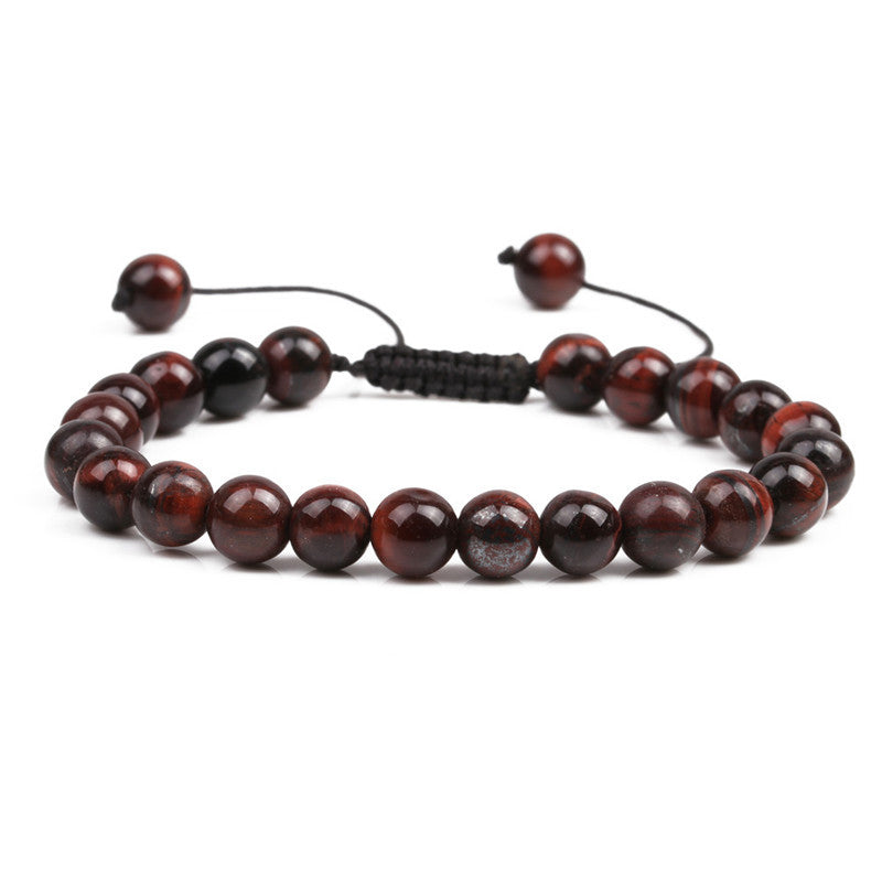 Fashion Gradient Color Natural Stone Agate Beaded Bracelets