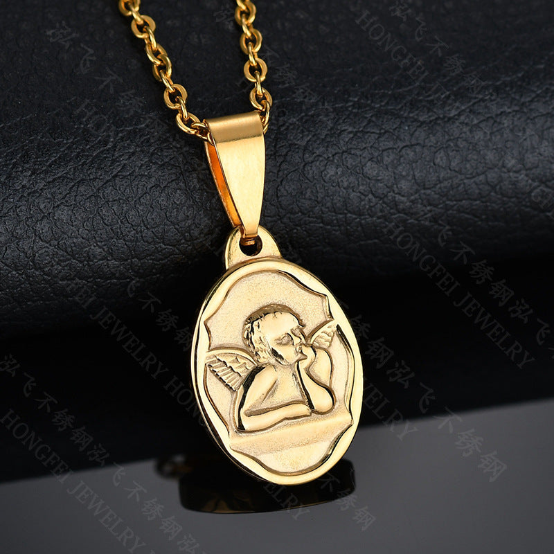 Cartoon Character Stainless Steel Plating Necklace