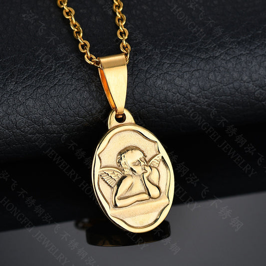 Cartoon Character Stainless Steel Plating Necklace