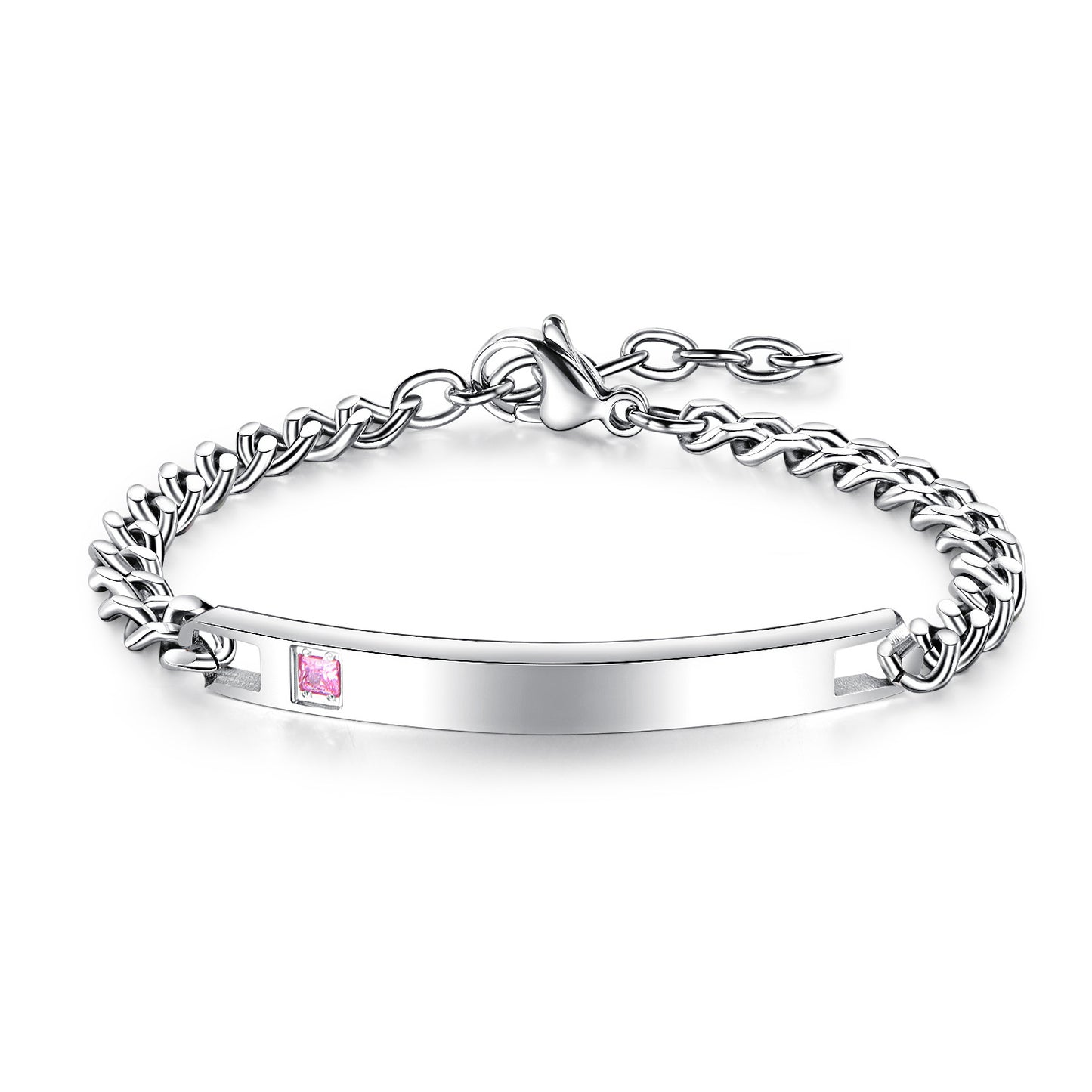 Titanium&stainless Steel Fashion Geometric Bracelet  (glossy Rose Alloy Female Models) Nhop3076-glossy-rose-alloy-female-models