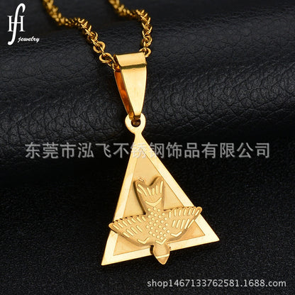 Titanium&stainless Steel Korea Geometric Necklace  (shell - Owl) Nhhf0180-shell-owl