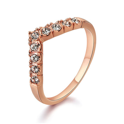 Alloy Korea Geometric Ring  (rose Alloy-5) Nhlj3750-rose Alloy-5