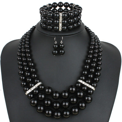 Fashion Beads  Necklacegeometric (dark Red)  Nhct0158-dark Red