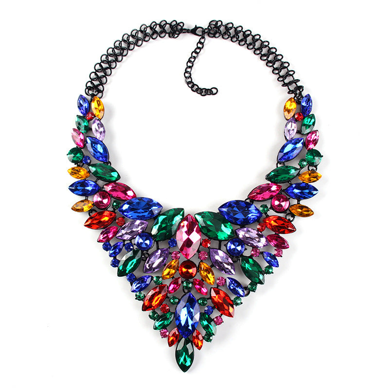 Occident Alloy Pear Necklace ( Purple ) Nhjq2838