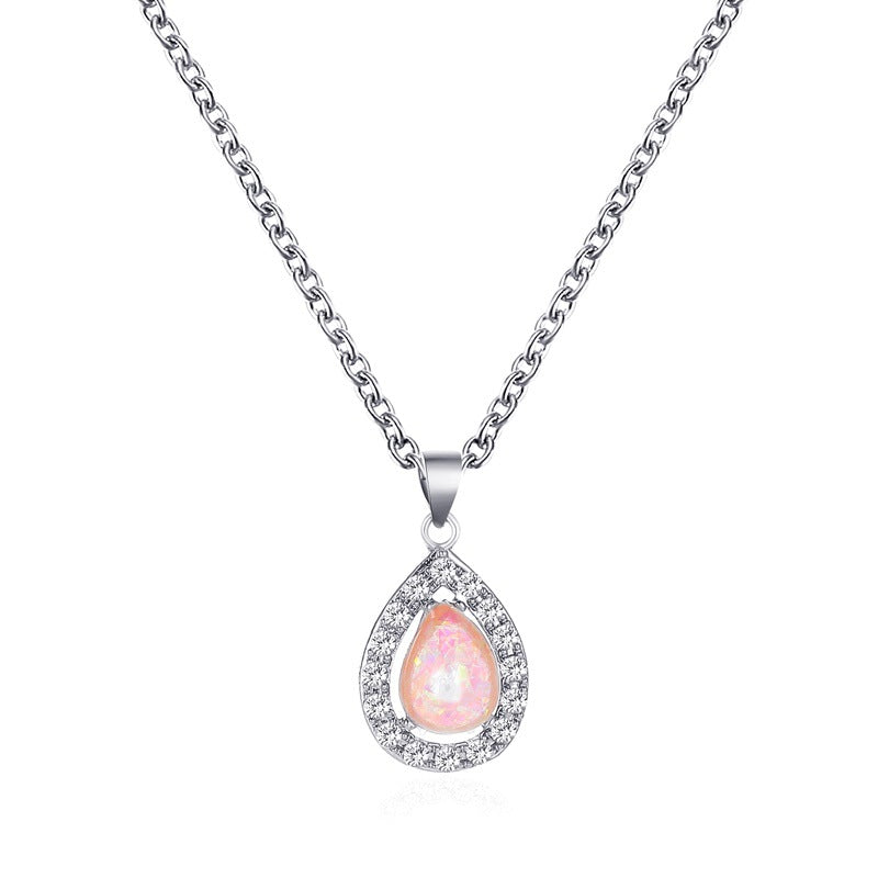 New Creative  Drop Pendant  Crystal Sweet Opal Necklace  Wholesale