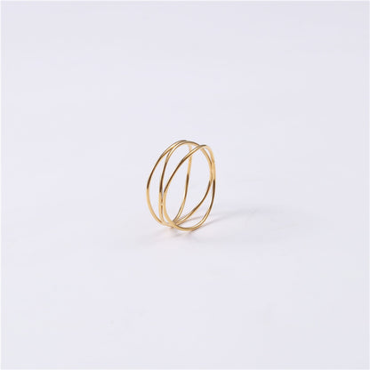 Simple Style Geometric Titanium Steel Rings 1 Piece