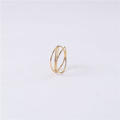 Simple Style Geometric Titanium Steel Rings 1 Piece