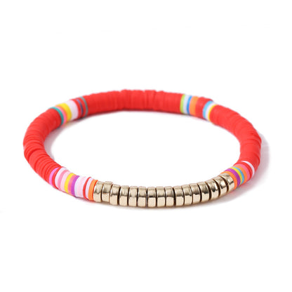 Vacation Colorful Shell Soft Clay Plating Women's Bracelets