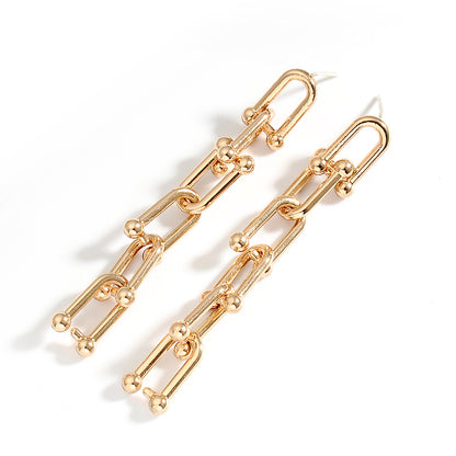 Simple Style Geometric Alloy Plating No Inlaid Women's Earrings