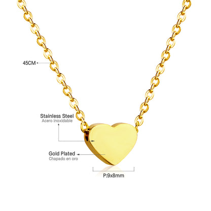 Fashion Star Moon Heart Shape Stainless Steel Pendant Necklace 1 Piece