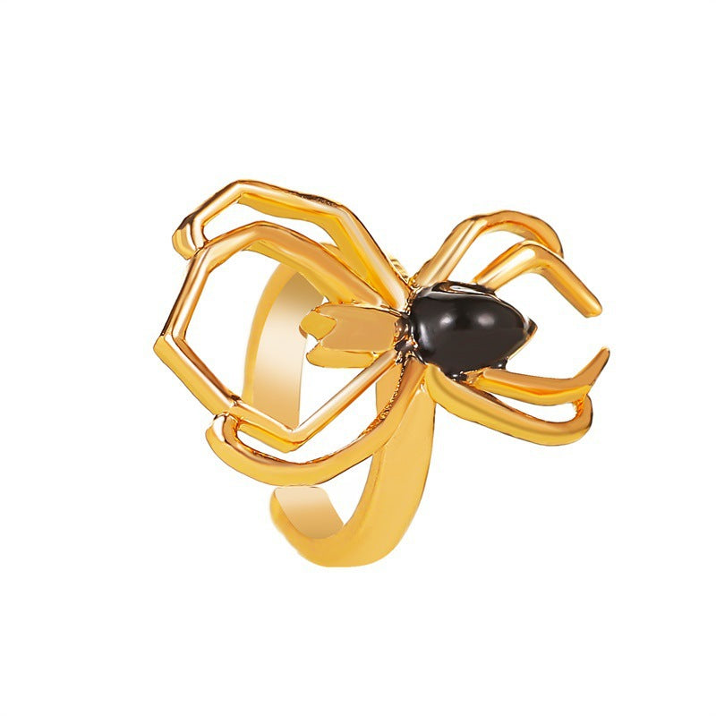 New Hollow Spider Punk Style Single Insect Without Pierced Ear Clip Wholesale