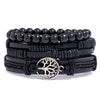 Fashion Geometric Tree Pu Leather Braid Men'S Bracelets