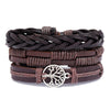 Fashion Geometric Tree Pu Leather Braid Men'S Bracelets