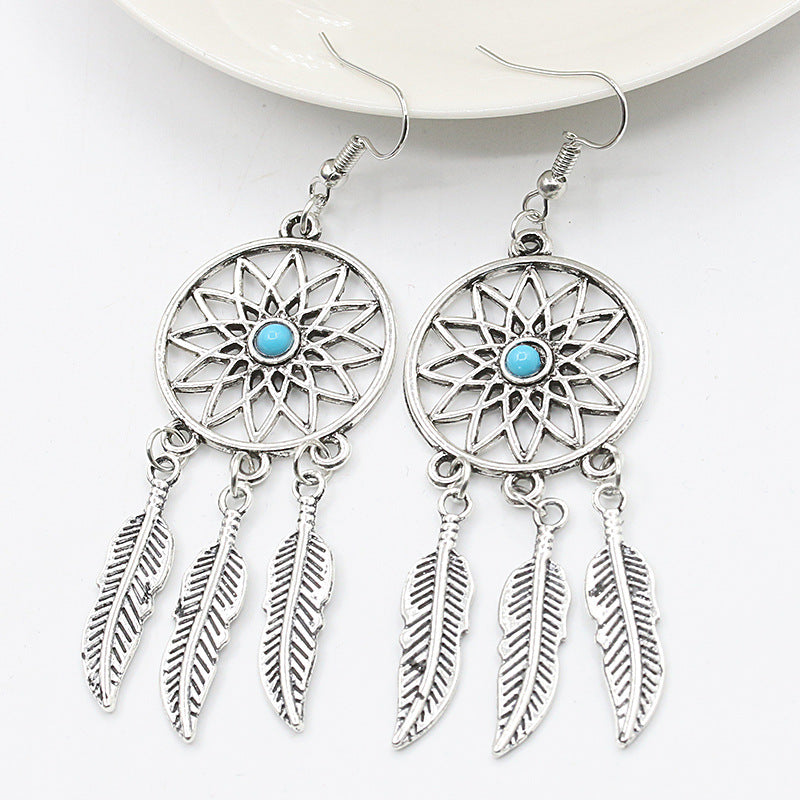 Fashion New Dream Catcher Feather Earrings For Women Wholesale