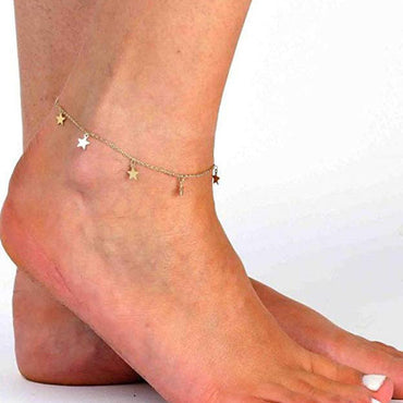 Simple Style Star Stainless Steel Women's Anklet