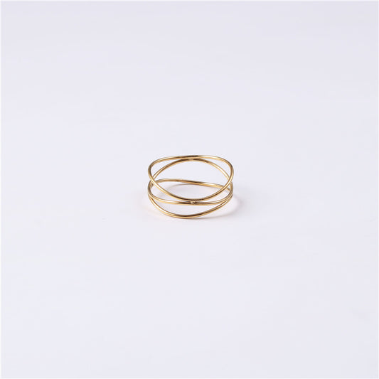 Simple Style Geometric Titanium Steel Rings 1 Piece