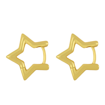 Korean Five-pointed Star Heart-shaped Earrings