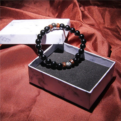 Simple Style Geometric Natural Stone Beaded Bracelets 1 Piece