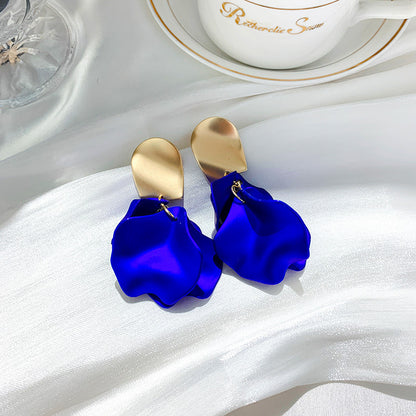 1 Pair Exaggerated Petal Arylic Alloy Women's Drop Earrings