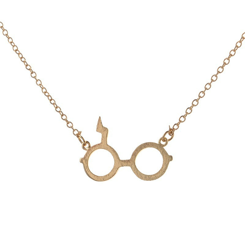 Death Hallows Glasses Pendant Necklace