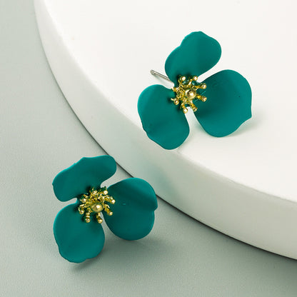 Fashion Exquisite Flower Alloy Earrings