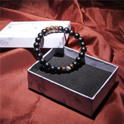 Simple Style Geometric Natural Stone Beaded Bracelets 1 Piece