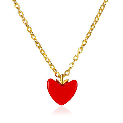 Red Heart Pendant Necklace