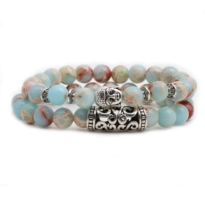 Fashion Owl Buddha Head Elbow Set Bracelet Lion Head Ghost Beaded Bracelet