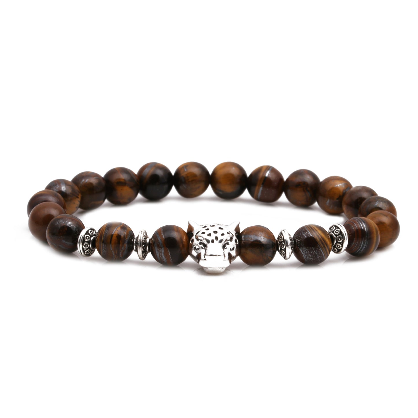 Tiger Eye Stone Owl Buddha Head Bend Set Bracelet Lion Head Elephant Beaded Bracelet