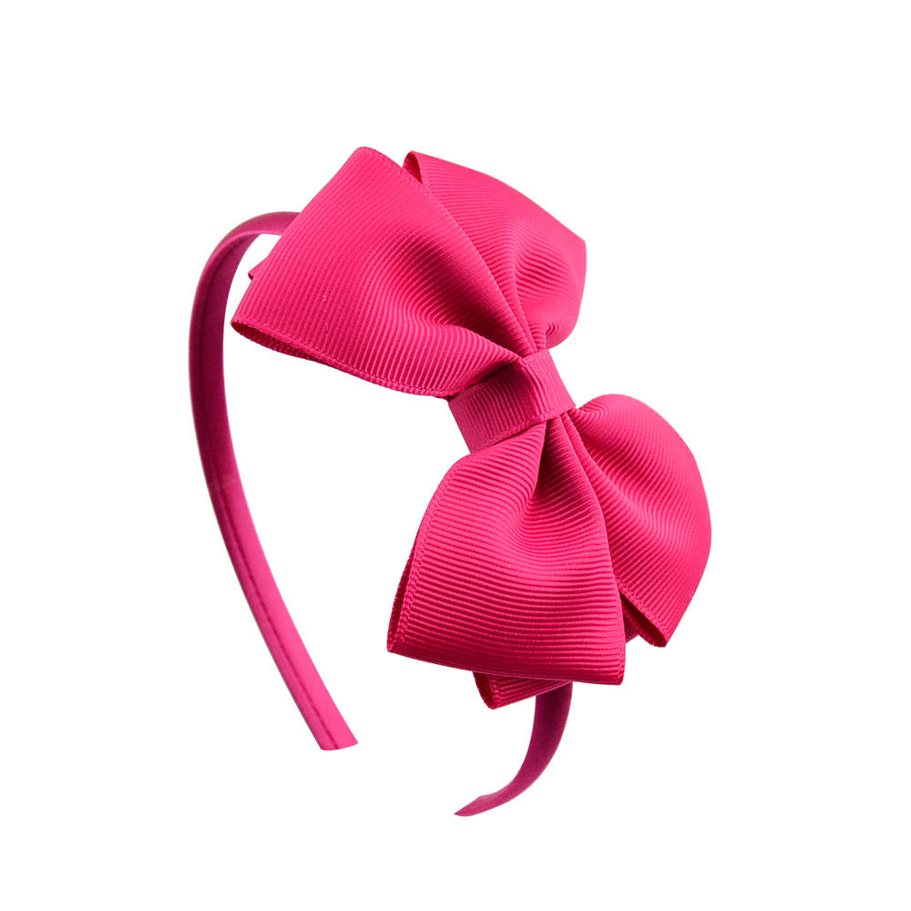 Ribbed Ribbon Children's Bowknot Headband Set