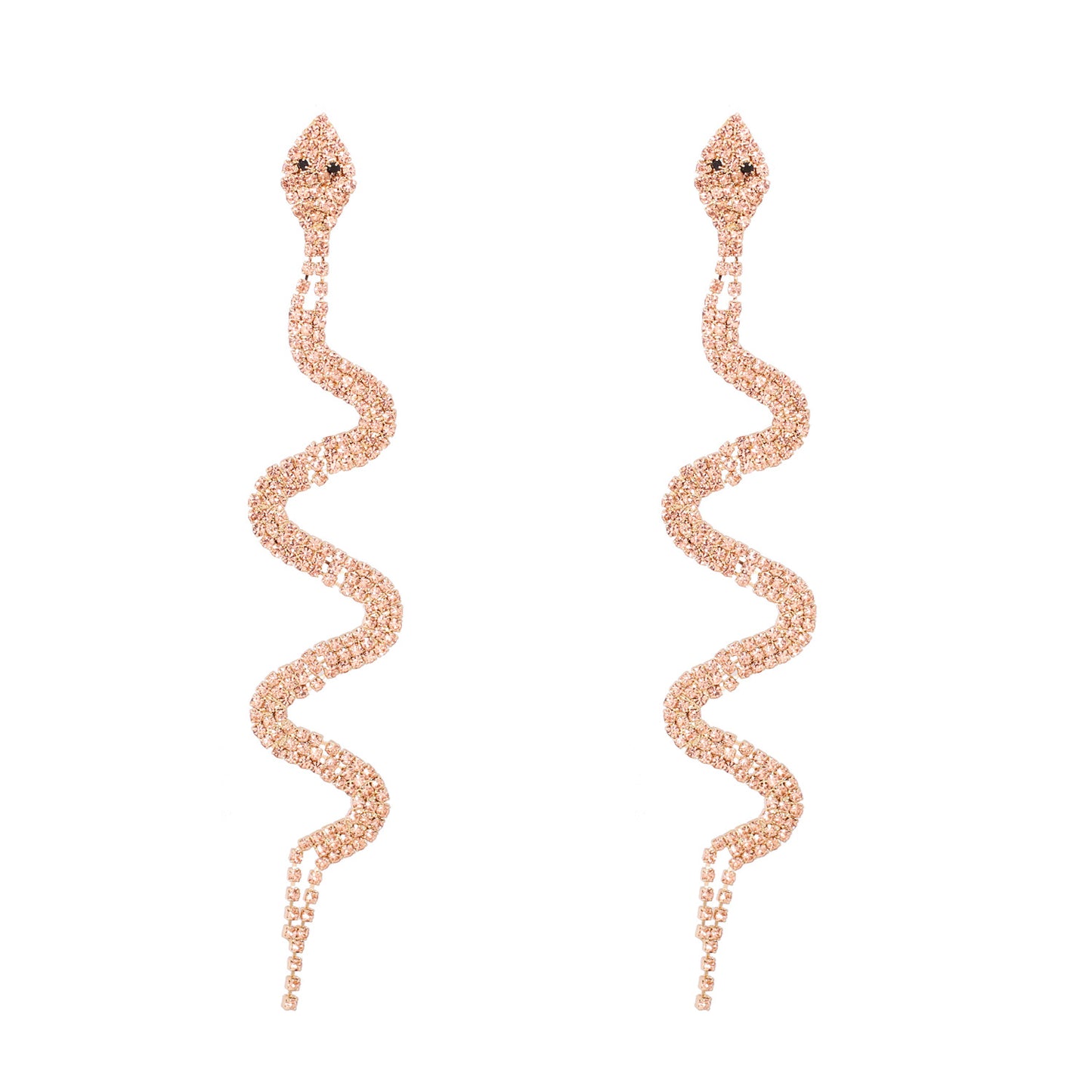 New  Inlaid  Diamond Snake Earrings