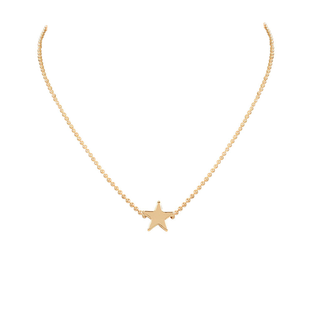 Alloy Star Moon Pendant Necklace