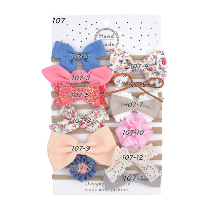 Simple Fashion Bow Hair Bands Set