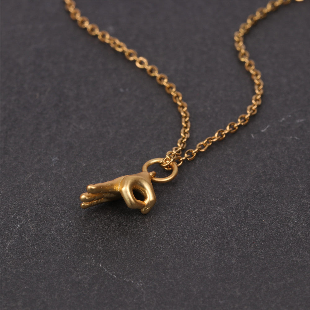 Fashion Geometric Stainless Steel Copper Plating Necklace