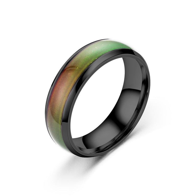 Fashion New Glazed Seven Color Changing Ring