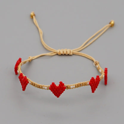 Miyuki Rice Beads Hand-woven Love Beaded Bracelet