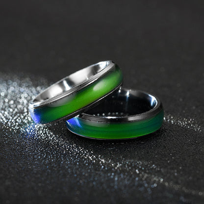 Fashion New Glazed Seven Color Changing Ring