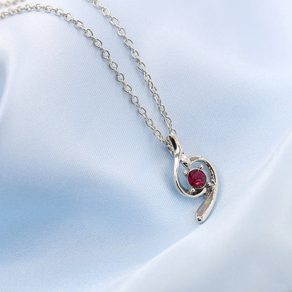 New Simple Diamond Lucky Angel Soft Crystal Necklace