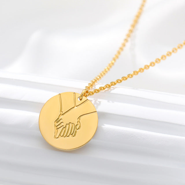 Hip-hop Gesture Disc Necklace