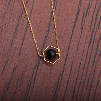 Retro Volcanic Stone Necklace