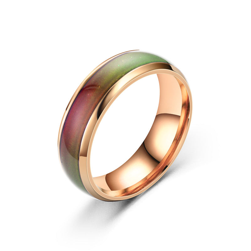 Fashion New Glazed Seven Color Changing Ring